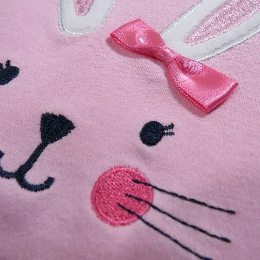 Baby pink bunny rabbit My First Easter set 0 to 6 months (Bib, Cap/Hat, Socks)